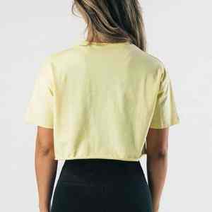 <b>Mesh</b> Crop <b>Top</b> Ladies Short Sleeve T Shirt With Stripe <b>Mesh</b> Women Cropped O Neck Shirt With Custom Number Logo Crop <b>Tops</b> - Product Image 3