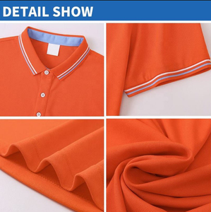 เสื้อกอล์ฟแขนสั้นสำหรับผู้ชายเสื้อโปโลชุดเครื่องแบบธุรกิจขายส่งปักโลโก้ด้านหน้าได้ตามต้องการ - Product Image 3