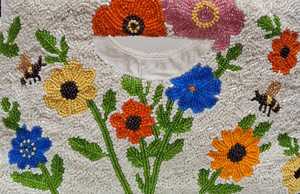 กระเป๋าถือทำมือ MS Handicraft รุ่น Ms-wc-001 ประดับลูกปัดแก้วหลากสี พร้อมหูหิ้ว กระเป๋าถือลำลอง งานฝีมืออินเดีย กระเป๋าทรงบาแกตต์ - Product Image 5