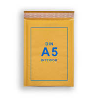 Petite enveloppe matelassée en kraft et polybulle 13C, 150 x 215 mm, auto-adhésive avec protection intérieure, lot de 100 pour l'envoi postal