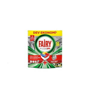 Cápsulas/Tabletas de Detergente para Lavavajillas Fairy Platinum Plus, 75 Lavados, Aroma a Limón, Diseño Especial - Product Image 1