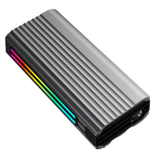 M19-RGB Aluminum M.2 <b>SSD</b> <b>Enclosure</b> Supports NVMe NGFF Dual Protocol with RGB Light - Product Image 3