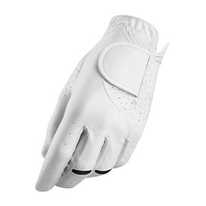 ถุงมือกอล์ฟสีขาวเกรดมืออาชีพที่มีดีไซน์ตามหลักสรีรศาสตร์หนังแกะด้ามจับที่เหนือกว่าและควบคุมความชื้นเพื่อประสิทธิภาพสูงสุด - Product Image 2