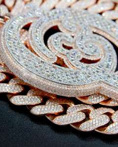 Stylish 925 Sterling Silver Baguette Moissanite Diamond <b>Pendant</b> Exclusive HipHop Bling Iced Necklace Hot <b>Fine</b> <b>Pendants</b> <b>Charms</b> - Product Image 4