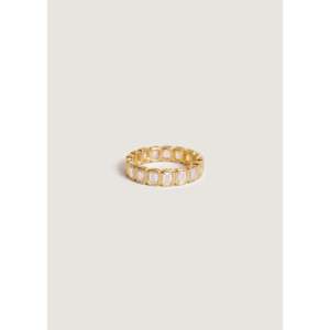 Margot Emerald Cut Diamond Eternity <b>Ring</b> 14k Solid Gold Women's Wedding - Product Image 1
