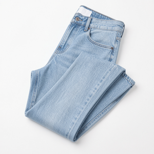 Jeans en denim bleu clair pour homme, coupe slim, tissu extensible, pantalon skinny décontracté pour commande en gros - Product Image 4