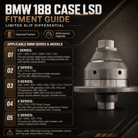 Différentiel à glissement limité à engrenages hélicoïdaux E92 320d, mise à niveau des performances de biaisement du couple, Diff 188L LSD pour BMW