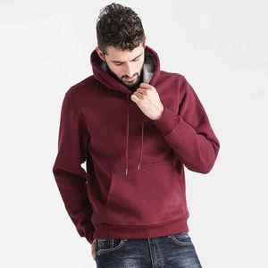 Sudadera con capucha de lana bordada 350GSM personalizada unisex, sudadera con forro polar para hombre para invierno con logotipo estampado personalizado - Product Image 4