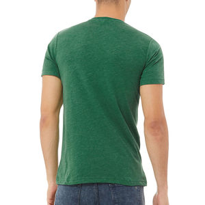 T-shirt d'été pour homme 100 % coton biologique jersey, couleur unie, col rond, manches courtes, coupe ample, respirant, sérigraphie vierge - Product Image 5