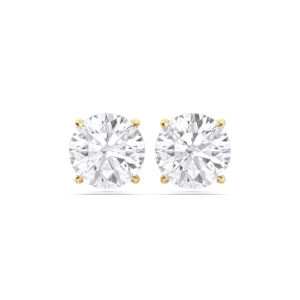6,00 CT F/VS Round Cut Lab Grown Diamond Four Prong Set Stud Pendiente Hecho en oro sólido para unisex - Product Image 3