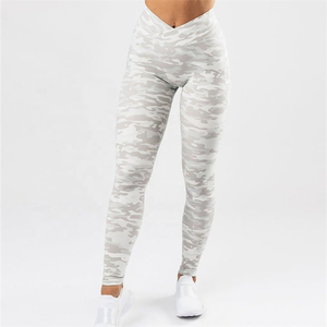 Custom Logo <b>Women</b> <b>Compression</b> Soft Athletic Seamless Gym Fitness Workout V Cut Yoga <b>Leggings</b> - Product Image 4