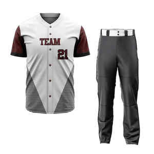 Uniforme de béisbol con logotipo impreso personalizado de la mejor calidad, ropa de equipo transpirable y a un precio razonable - Product Image 1