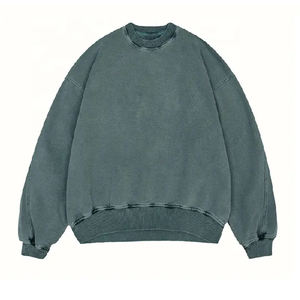 เสื้อฮู้ดดี้ผู้ชายแบบหนา คุณภาพสูง ล้างสีแบบแอซิดวอช ชุดวอร์มไซส์ใหญ่ สไตล์วินเทจ ผ้าฝ้าย 100% สตรีทแวร์ - Product Image 4