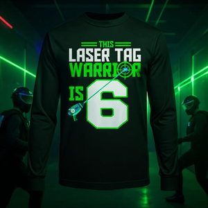Camiseta de Manga Larga con Diseño de Guerreiro para Fiesta de Cumpleaños de Videojuegos, Promocional para Laser Tag - Product Image 3