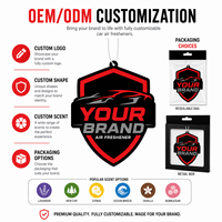Désodorisant de voiture suspendu en papier coton imprimé gaufré, design personnalisé, parfum de voiture neuf, avec votre logo pour promotion de marque