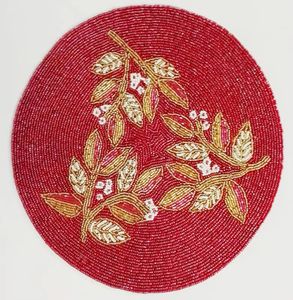 Camino de mesa con cuentas redondas, diseño floral múltiple, decoración moderna para el hogar para sala de estar, mesa de comedor - Product Image 4