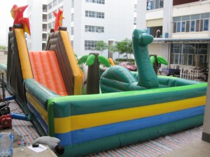 Parc gonflable en PVC Dinosaure Roi pour les fêtes et événements des enfants - Location en extérieur ou lieu d'événement - Product Image 3