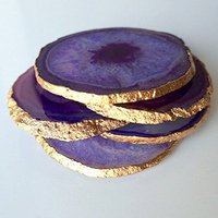 Sous-verres faits à la main Ageta personnalisés à forte demande tapis de café-thé tampons dessus de Table décoratif artisanat en pierre semi-précieuse Feng Shui