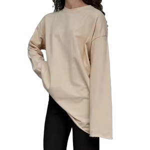 เสื้อยืดคอกลมแขนยาวเข้ารูปสำหรับผู้หญิงผ้าคอตตอนผ้าคอตตอนผ้าคอตตอนผ้าคอตตอนผ้าคอตตอนแบบเข้ารูปเข้ารูปเข้ารูปผ้าปะติดแบบลำลอง - Product Image 1