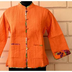 Chaqueta Acolchada Lisa con Manga Larga 100% Algodón Reversible y Abrigo de Invierno Transpirable - Product Image 2