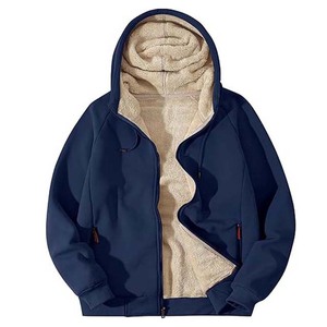 Sudadera con Capucha Personalizada con Logotipo para Hombre, de Invierno, Bordada, Lisa, de Forro Polar, con Bolsillo en el Brazo, con Cremallera, Deportiva, Informal - Product Image 6