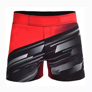 Shorts de compression MMA avec sangle réglable, design sublimé, personnalisable, OEM, vêtements d'arts martiaux, fonction extensible - Product Image 3