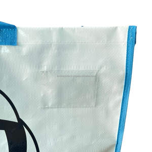 Venta al por mayor ECOBAG VINA logotipo personalizado impreso mango tejido mediano bolsas de la compra buena calidad tamaño estándar hecho en Vietnam - Product Image 5