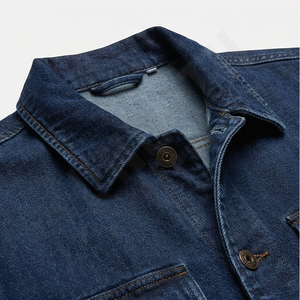 Veste en jean pour homme de haute qualité, best-seller, nouveau design, 100% coton, col montant, vêtement d'extérieur tendance - Product Image 4