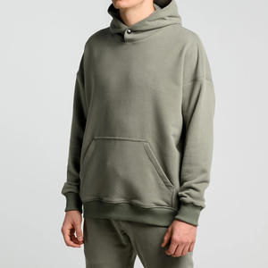 Poche avant personnalisée légère séchage rapide 100% coton à capuche pour hommes vêtements d'extérieur élégants sweat à capuche respirant avec logo personnalisé - Product Image 3