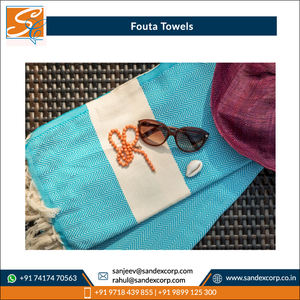 100% Cotton Super Absorbent Quick Dry Turkish <b>Towel</b> for <b>Beach</b> Use 100% OEM Fouta <b>Towels</b> Golf Fouta <b>Towels</b> From India - Product Image 2