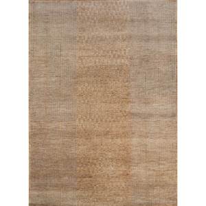 พรมขนสัตว์ลายเรขาคณิตสีเบจและสีน้ำตาล ทามาย สำหรับห้องนั่งเล่น ห้องโถง ทางเข้าบ้าน หรือห้องนอน-Lca-832 - Product Image 1