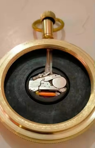 Montre de poche vintage en laiton de 2 pouces, style nautique américain antique, à quartz, à collectionner, horloges en métal - Product Image 6