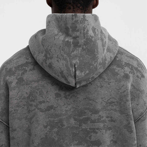 Unisex Polyester/Cotton Fleece Breathable 340g Hoodie Custom Logo Streetwear Heavyweight <b>Pullover</b> Oversized <b>for</b> <b>Men</b> Solid Plain - Product Image 5