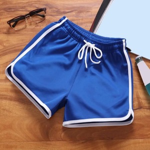 Bermudas de cintura media de algodón 100%, pantalones cortos deportivos de secado rápido, lona transpirable, estilo Hip Hop sólido para entrenamiento de verano, Red de playa - Product Image 4