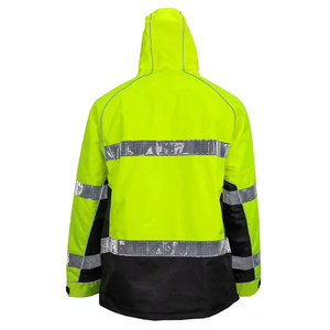 Chaquetas reflectante de algodón de manga larga para hombre, ropa de trabajo de invierno de alta visibilidad, impermeable, seguridad industrial y de construcción - Product Image 4