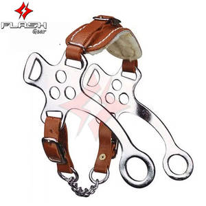 Broca de caballo Hackamore GB inglés de alta calidad con acolchado suave calzones de acero inoxidable broca de plata alemana - Product Image 5
