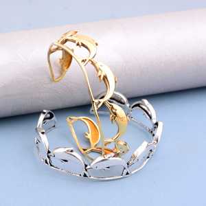 Customizable Hollow Rectangle Titanium Steel Bangle for Women Long <b>Chain</b> Linked <b>Rose</b> <b>Gold</b> Fashion Wedding Gift Christianity - Product Image 6