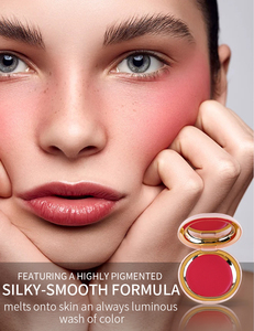 Alta calidad duradero impermeable brillo Etiqueta Privada cosméticos en bálsamo maquillaje crema polvo <span class=keywords><strong>brillante</strong></span> rubor Etiqueta Privada rubor - Product Image 3