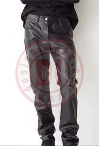 Pantalons en cuir noir d'hiver imperméables à séchage rapide écologiques à taille mi-haute brodés en polyester/coton sur mesure à prix avantageux - Product Image 4