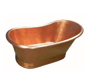 Mayorista Bañera de cobre Mejorada Bañera asequible Diseñador Bañera de cobre de forma ovalada Hecho a mano Doble pared Fábrica al por mayor - Product Image 1