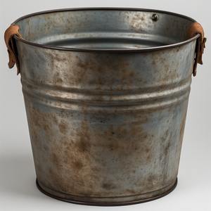 Maceta de cuero galvanizado hecha a mano con superficie de pátina texturizada Trabajo hecho a mano artesanal que ofrece acento estacional decorativo - Product Image 5