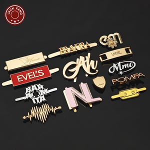 Bag <b>Gold</b> Engraved metal tag Hijab Abaya Scarf Shoes Custom Brand logo Metal Label metal tags with logo for <b>Clothes</b> Clothing - Product Image 1