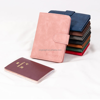 Porta Pasaportes Magnético Personalizado con Logotipo, Organizador de Documentos y Boletos de Viaje, Color Rosa Multicolor