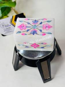 Wholesale Best Price Natural Marble Jewelry <b>Box</b> with Spot Inlay Work Handcrafted and Durable for Ring <b>Storage</b>-for Thanksgiving - Product Image 4