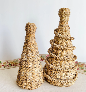 2025 Best Seller Seagrass árbol de Navidad de mimbre Natural para decoración de Navidad personalizado hecho en Vietnam - Product Image 1