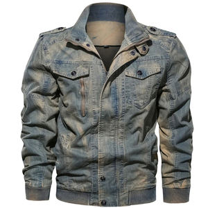 Chaqueta vaquera de invierno para hombre, transpirable, ajustada, 100% algodón, logotipo frontal, moda, prendas de vestir rasgadas - Product Image 2