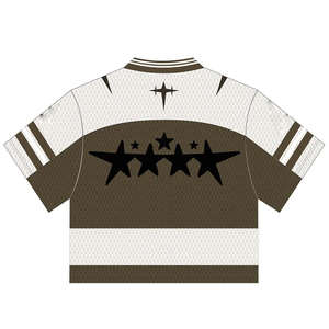 Custom Streetwear Men's Boxy Jersey T-Shirt with Breathable Printed Polyester Embroidery & Sublimation American Football Design - Product Image 6