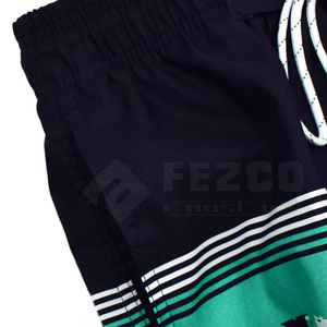 Shorts de plage décontractés en coton à taille élastique sur mesure avec logo personnalisé, séchage rapide et respirant, haute qualité, faible MOQ - Product Image 5