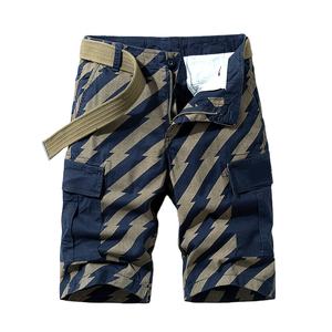 Pantalones cortos informales impresos personalizados calientes con cintura media elástica Diseño transpirable de peso ligero de alta calidad Nuevas rayas personalizadas - Product Image 4