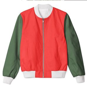 Veste bomber classique confortable à motif brodé en gros 2025 VERIOS COLOR Noir Rouge Fin Hiver Badge Frontal - Product Image 4